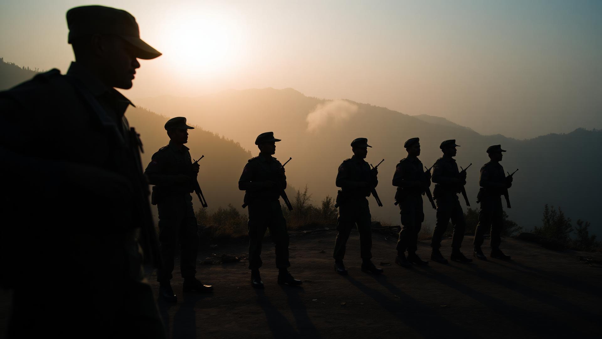 Cadets training at dawn — Ground Zero Defence Academy Dehradun